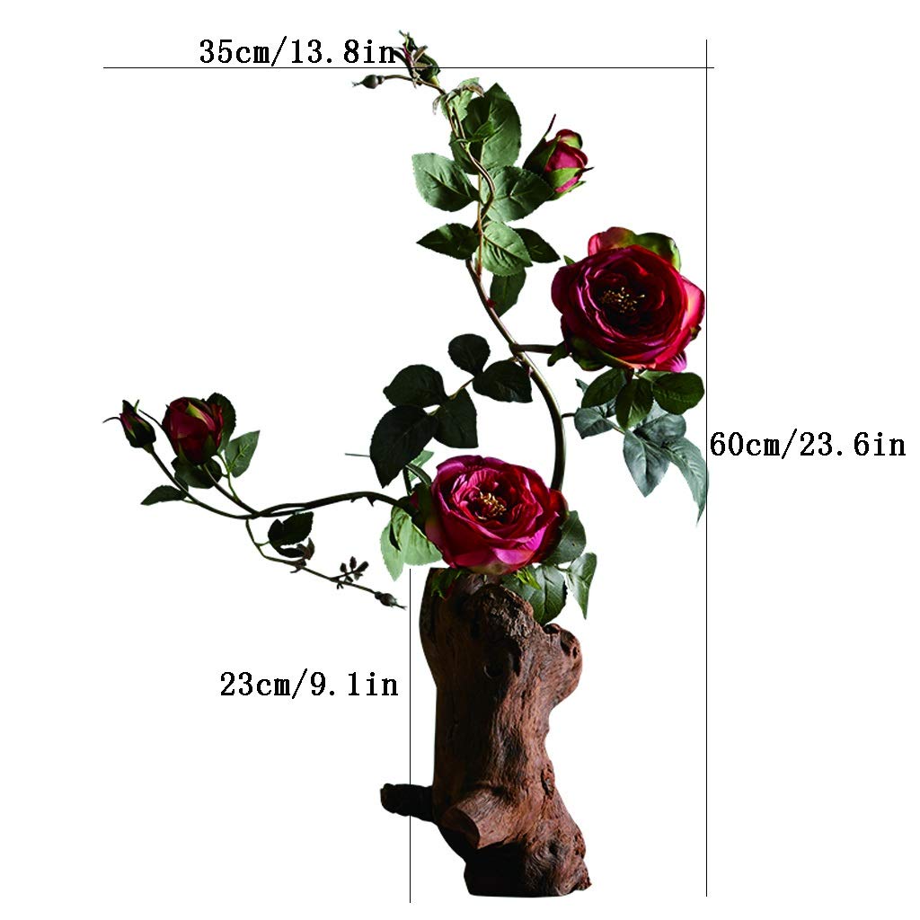 GLigeT Foiri Artificiali Fiori Finti Bonsai di Fiori Artificiali da 26 Pollici utilizzati for Il Vaso di Fiori Creativo Bonsai di Fiori di Seta retrò utilizzati for l'home Office Hotel Fiori Finti