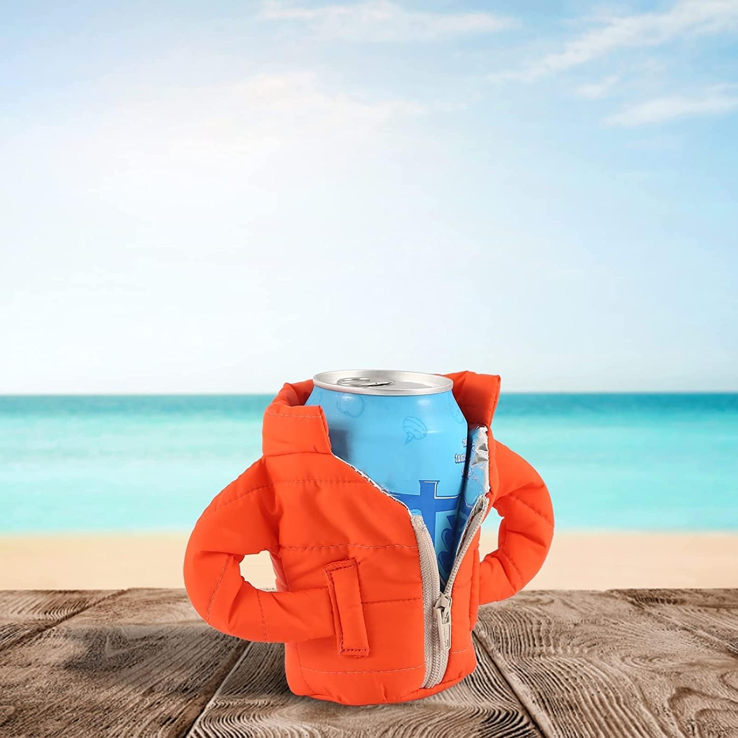 Can Cooler Sleeve, Insulated Vest Jacket Cover for 12oz Cans, Beer Gifts for Men Women & Lovers - Image 2