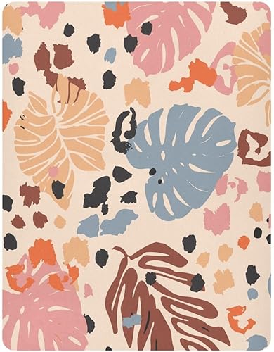 Miniatura 2 de Fitted Crib Sheet for Boys & Girls Leopard Palm Soft Breathable Unisex Baby Sheets for Standard Crib and Toddler Mattresses 39 x 27 in