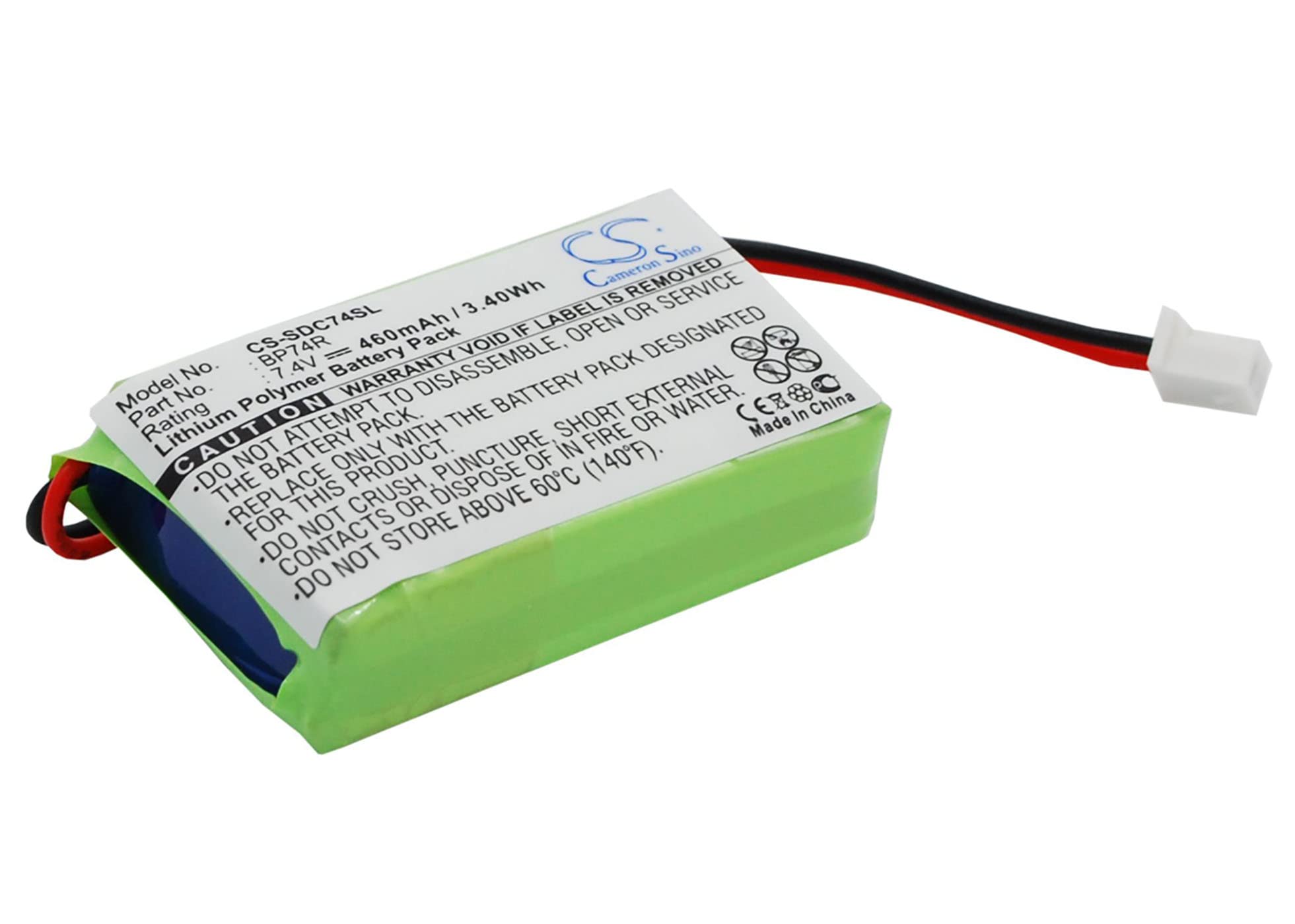Cameron Sino Battery for 2300-NCP Advance, 2302NCP Receiver, 2500B Receiver, 2500RX Receiver, 2502B Receiver, Receiver 2500B, 2500T, 2502B, 2502T, 3502NCP 460mAh