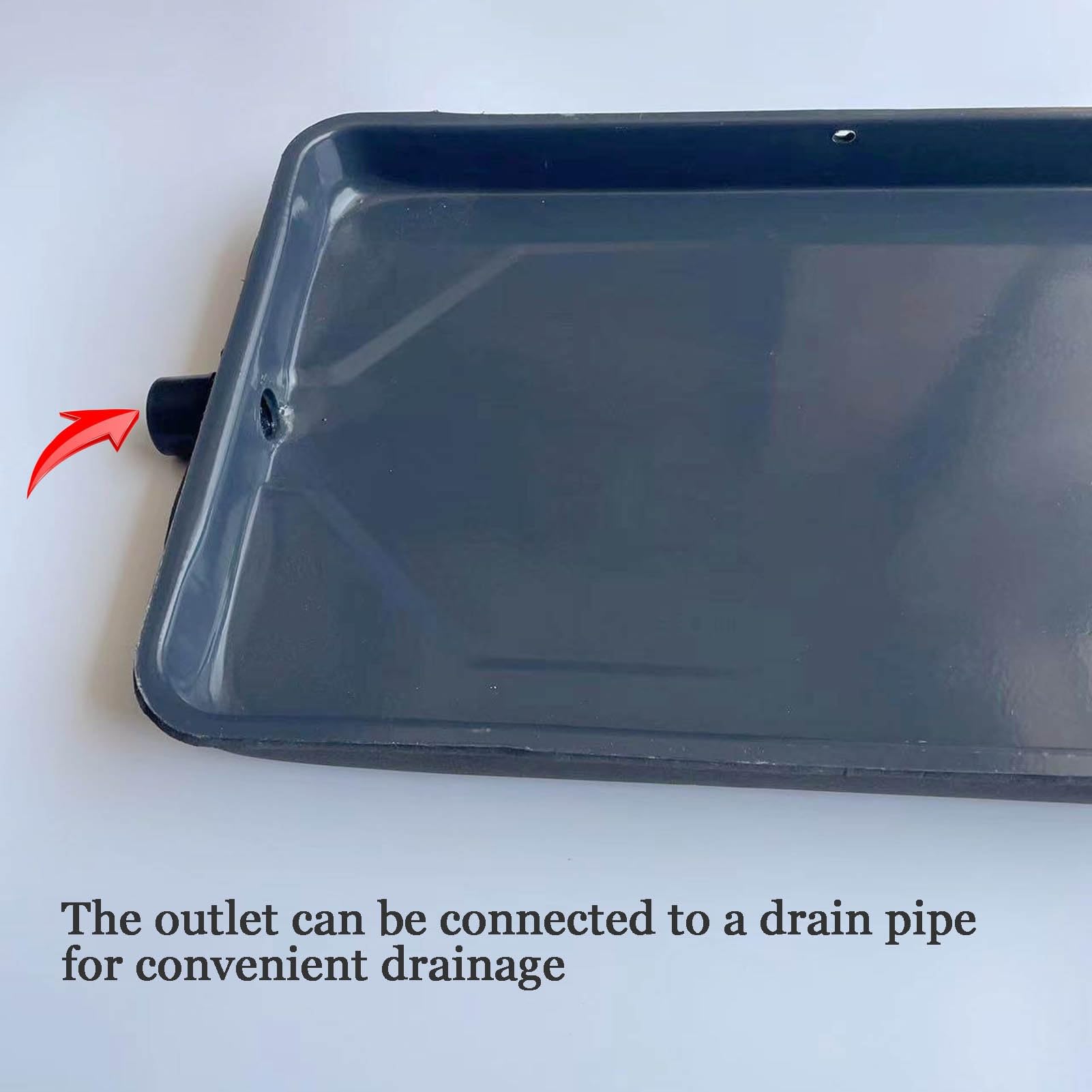 Vassoio Raccolta Condensa per Condizionatore Split Portatile Dispositivo Raccolta dell'Acqua con Funzione Drenaggio per Sistemi Pompa Calore HVAC (101x24x3cm)