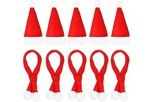 Soochat Mini Christmas Santa Claus Hat and Scarf Pet Costume