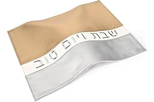 Ornate Embroidered Leather Challah Cover with Protective Canvas Cover