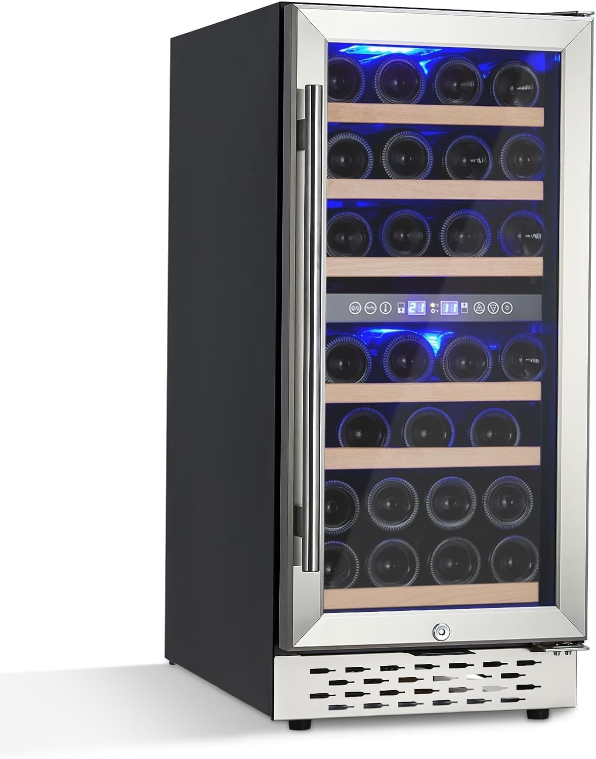 Attracoast BS-BlackglassdoorFl0GJ5E Wine Cooler White