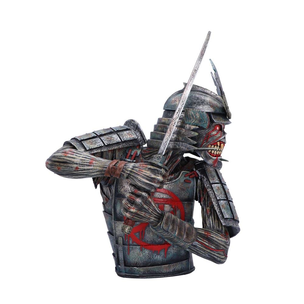Nemesis Now Caja de Busto Senjutsu de Iron Maiden con Licencia Oficial, Color Plateado, 41 cm