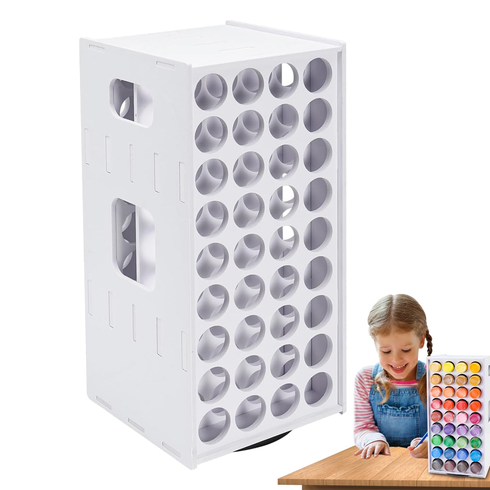 Organiseur de peinture | Tour de rangement de peinture à 72 trous pour