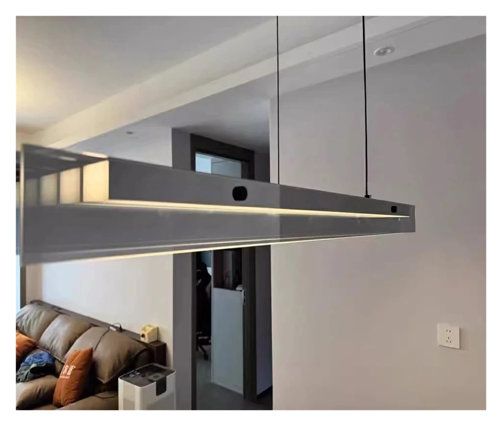 LXMQEF Lampadario a LED per Ristorante in Vetro Creativo Lampada da scrivania Moderna e Minimalista per Protezione degli Occhi, Tavolo da Pranzo Lungo, Isola