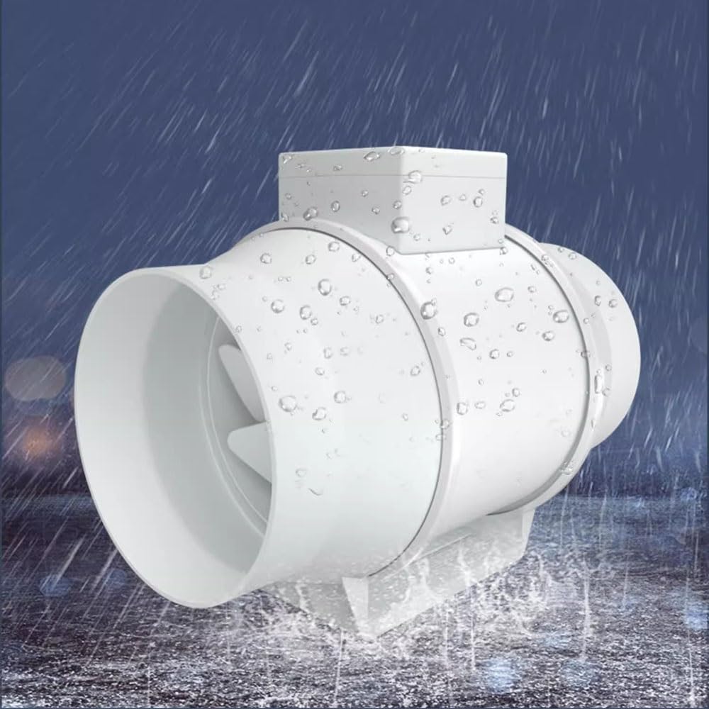 Ventilazione Ventilatore di scarico a condotto, ventilatore domestico, assiale, rinnovo dell'aria, cucina, bagno, seminterrato(M)