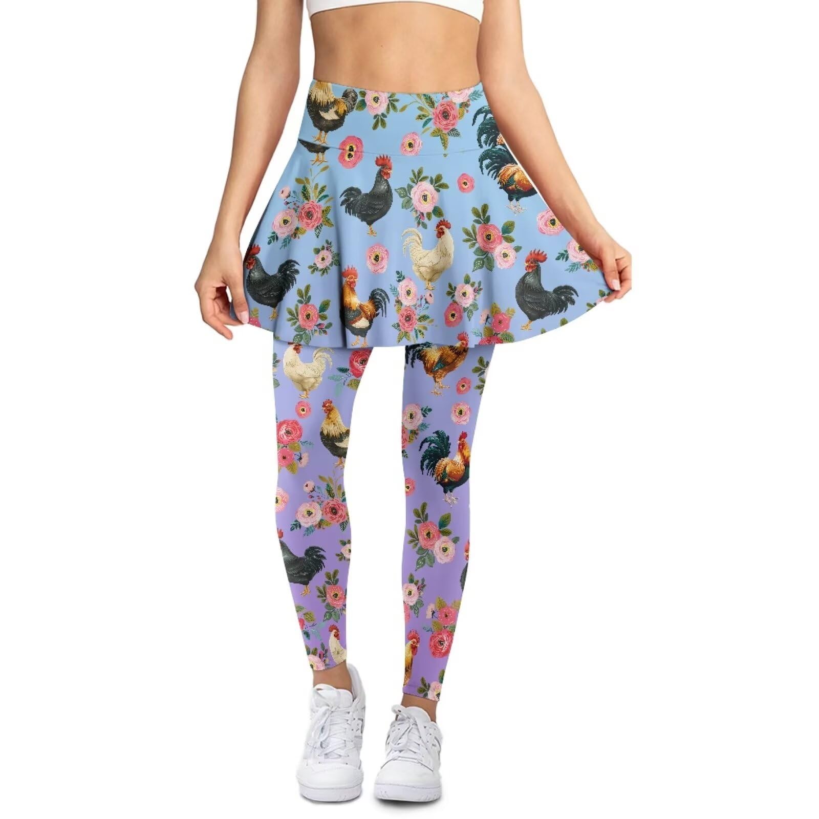 WHUVUMFY Women's Tennis Leggings with Skirts and Pockets - Soft, Comfortable Athletic Skirt with Leggings