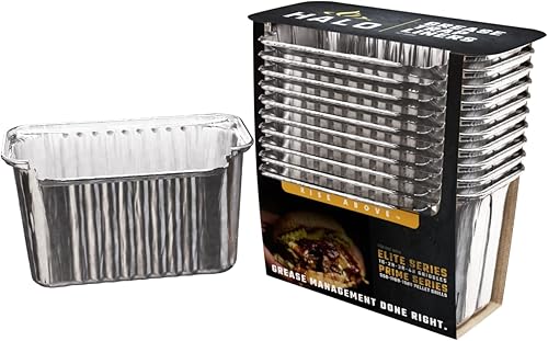 HALO Revestimientos de papel de aluminio para contenedores de grasa, 10 unidades, hechos para las series Prime y Elite