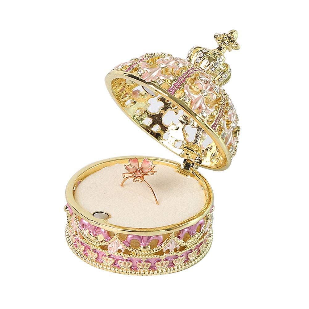 Caja de Almacenamiento de Joyas, Regalo para Mujeres, Caja de joyería de Corona para niñas, Estuche de Almacenamiento de exhibición de Anillos Manual, Organizador de Joyas para ani