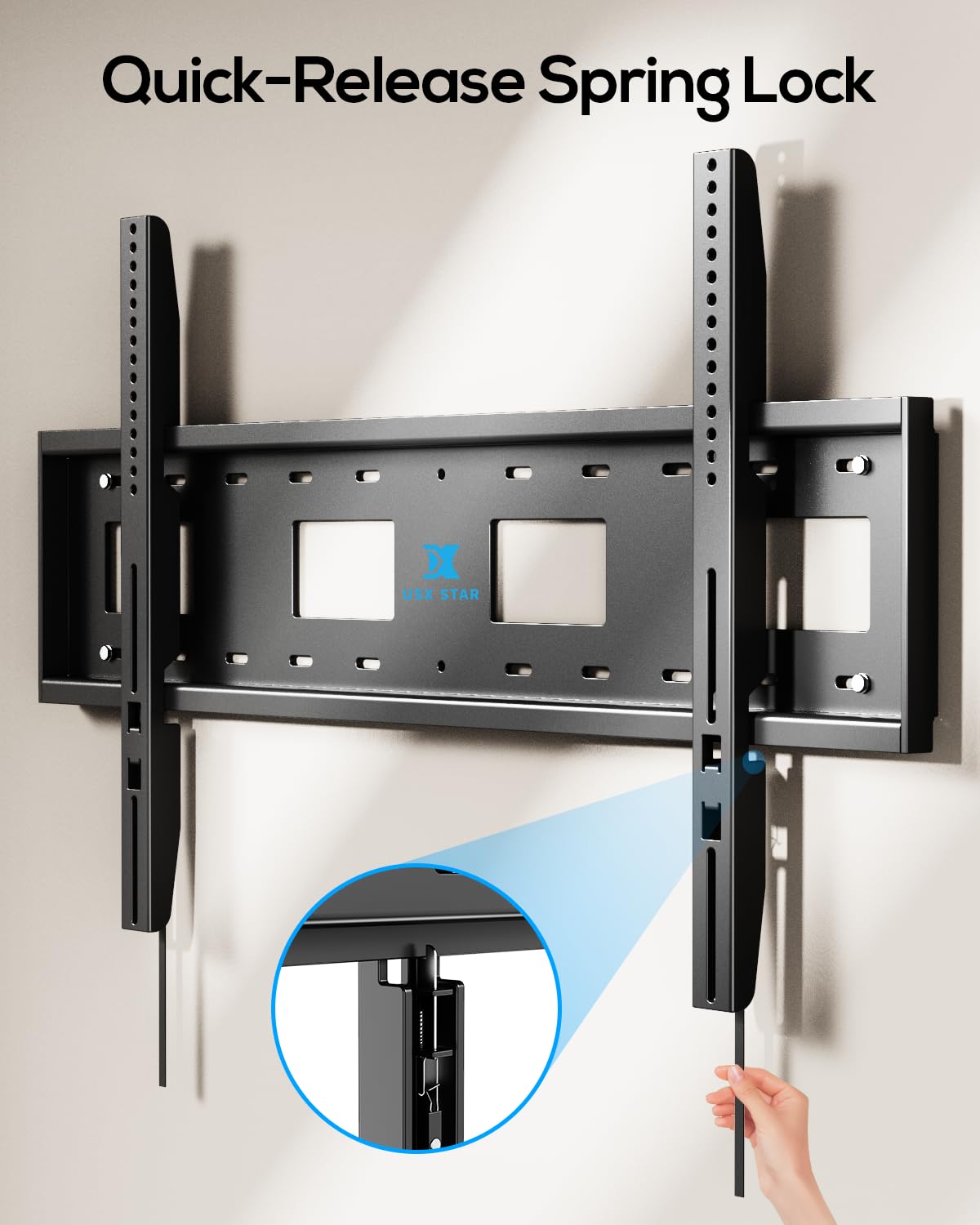 85 86 90 98 100 150 Soporte de pared fijo resistente para TV de pantalla plana pesada de 65 a 150 pulgadas, VESA máximo 1000 x 600 mm, perfil bajo, soporta 330 libras, pernos de 16/18/24/32 pulgadas