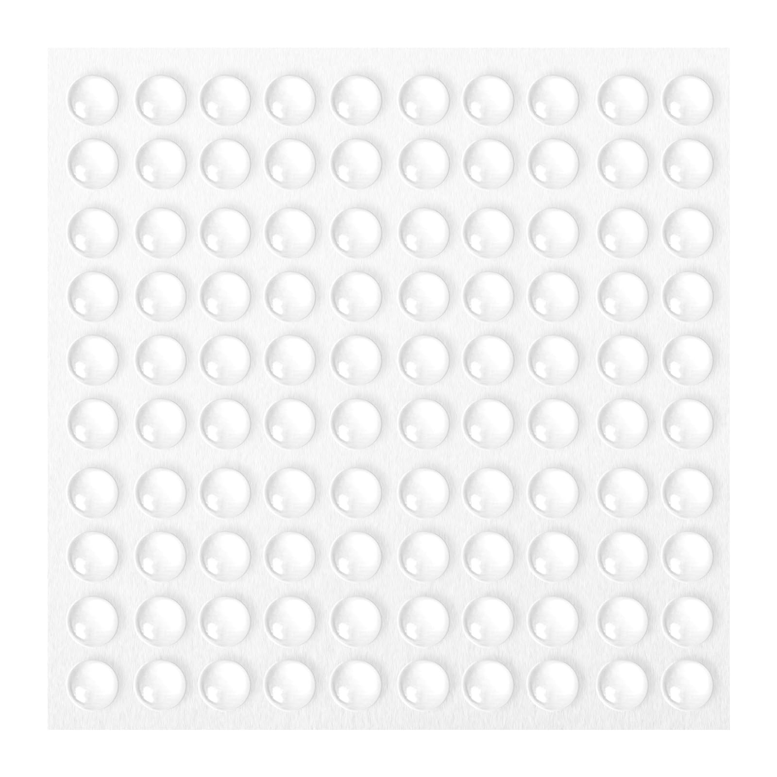 MOXYOY 100PCS Small Silicone Rubber Stoppers, Rubber Feet Pads Clear Self Adhesive Soft Close Dampers for Furniture 8 * 8 * 3mm