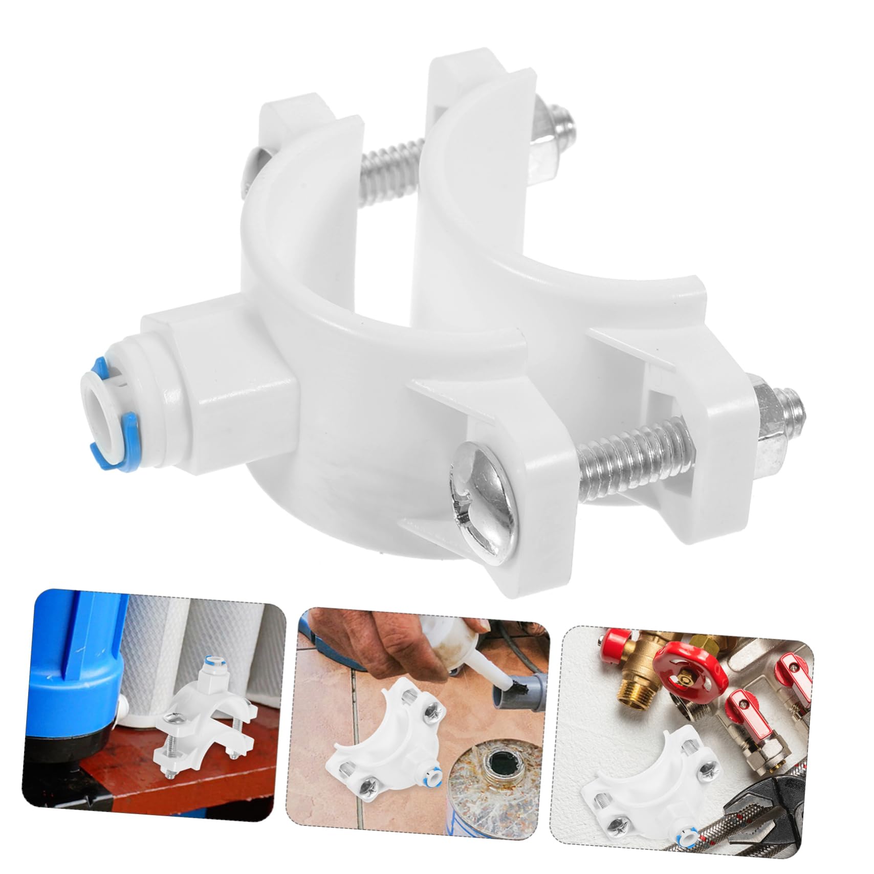 Tofficu Plastic Water Filters Clamp for Reverse Osmosis System Drain Saddle Valve Easy Installation Compatible with Standard Plumbing — view 7