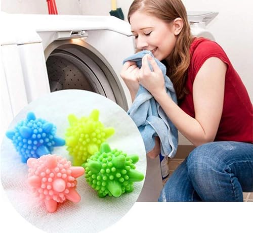 Miniatura 7 de AKOAK 15 bolas de lavandería, bola de limpieza reutilizable para secadora, sin enredos, suavizante de tela que reduce la electricidad estática, la