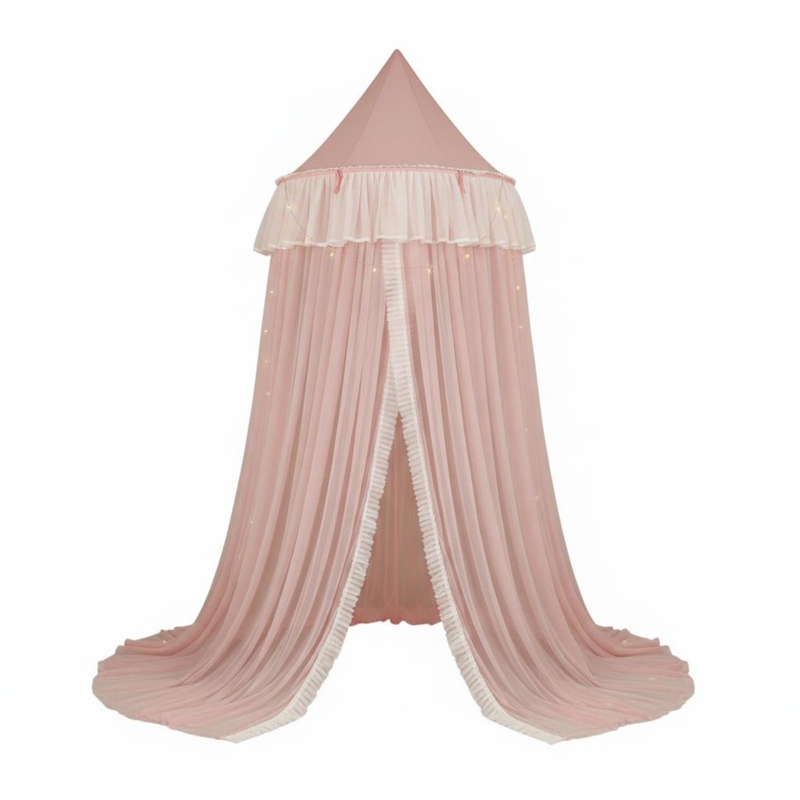 Double Layer Bed Canopy Decorative Princess Bed Canopy Romantic Design Dome Bed Enclosure Net for Girls, Kids, Bedroom, Sleeping, Pink | Home & Garden | Kids & Teens at Home | Bedding-image-32