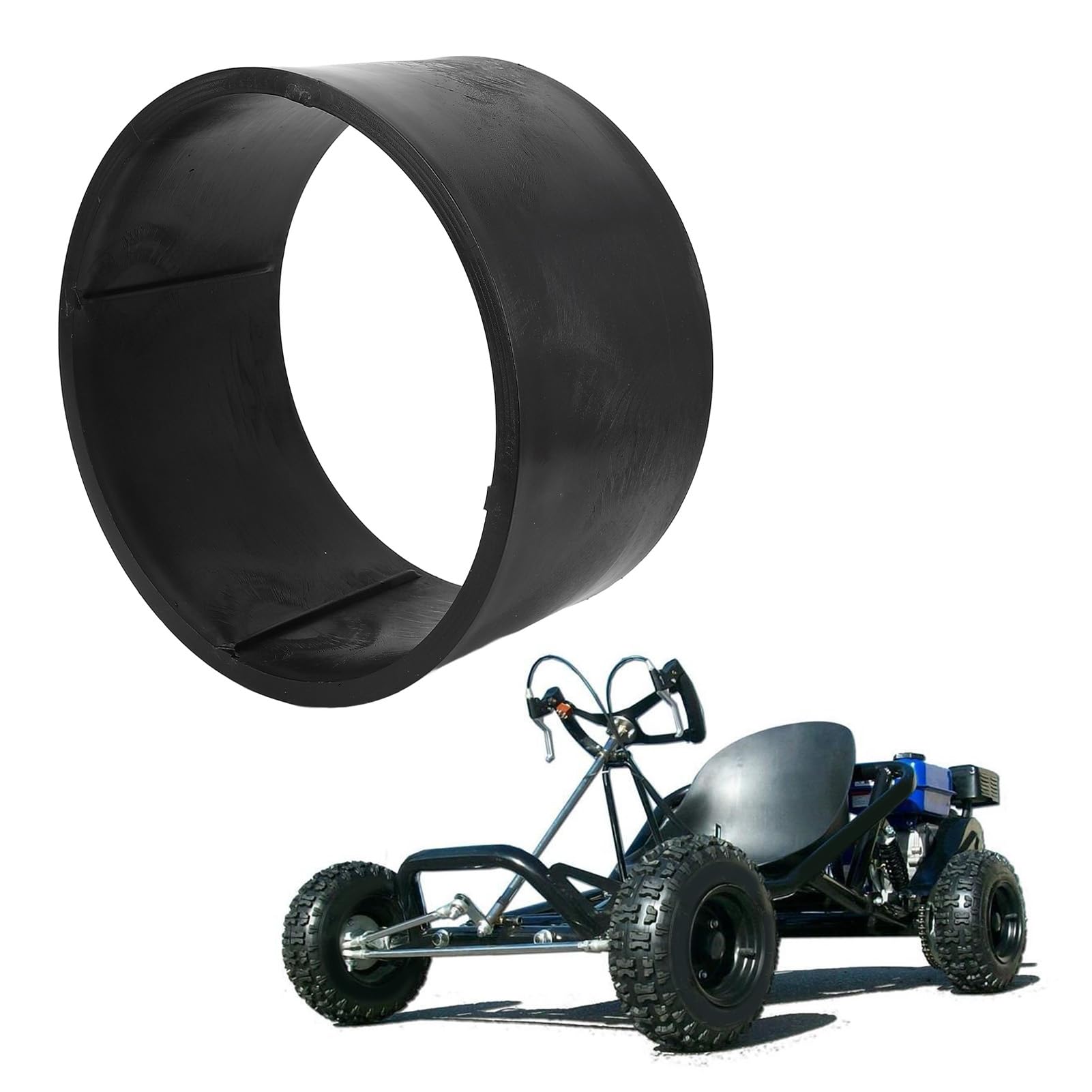 Bewinner Manchon de Pneu de Kart 11x7.10-5 - Manchon de Réduction de Traction en PVC Haute dureté, épaisseur 12 Mm avec Poignée pour Drift Trikes, Scooters, Installation Facile