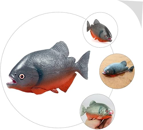 Miniatura 4 de GANAZONO Piranha Toys Ocean Animals Toys Ocean Toys Fish Model Restaurante Escaparate Ornamento Simulación Estatua de Pescado Modelo Animal Río