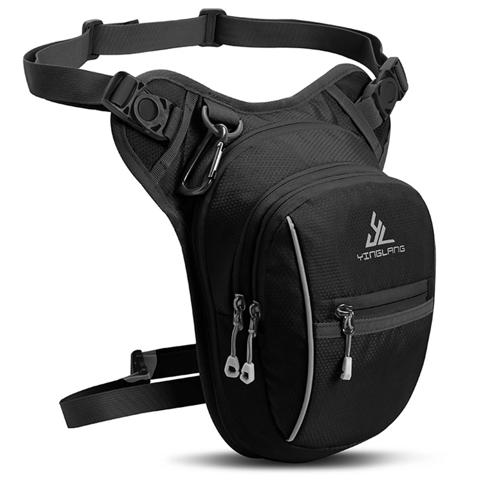 Sacoche de jambe moto noire imperméable et sac de cuisse tactique