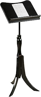 Touch of Class Parke Music Sheet Stand - Wooden - Black - Adjustable - Wood Station for Conductors - Library Lectern for Atlas, Dictionary - Auditorium, Meeting Room, Classroom for Speeches