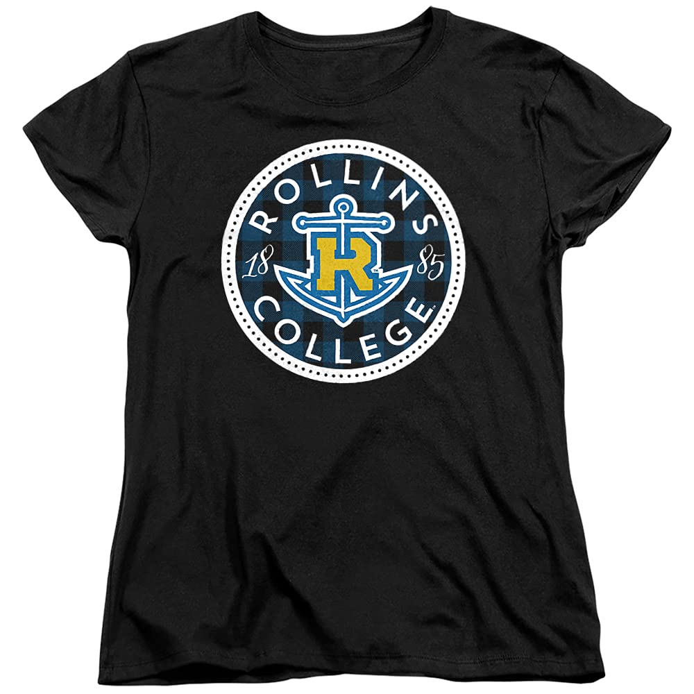 Rollins College Official Plaid Badge Women's T Shirt