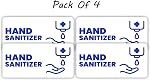 EDesign Stickers étiquettes de sanitizer main - 2x1 Pouces - Stickers distributeur autocollant pour les petites entreprises (paquet de 4)