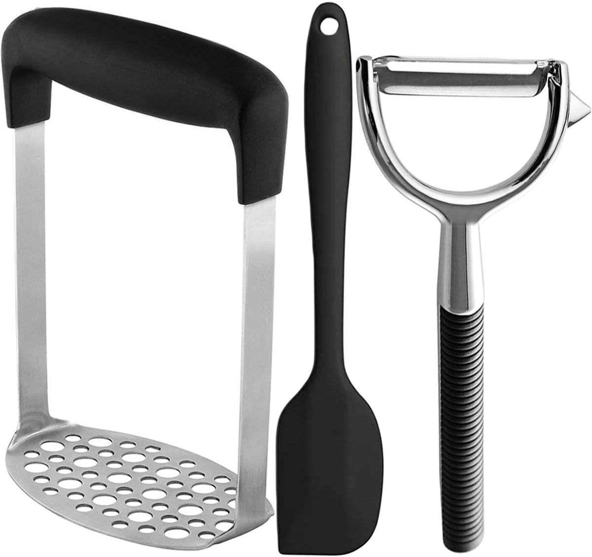 Stainless Steel and Good Grips Smooth Potato Masher Ergonomic
