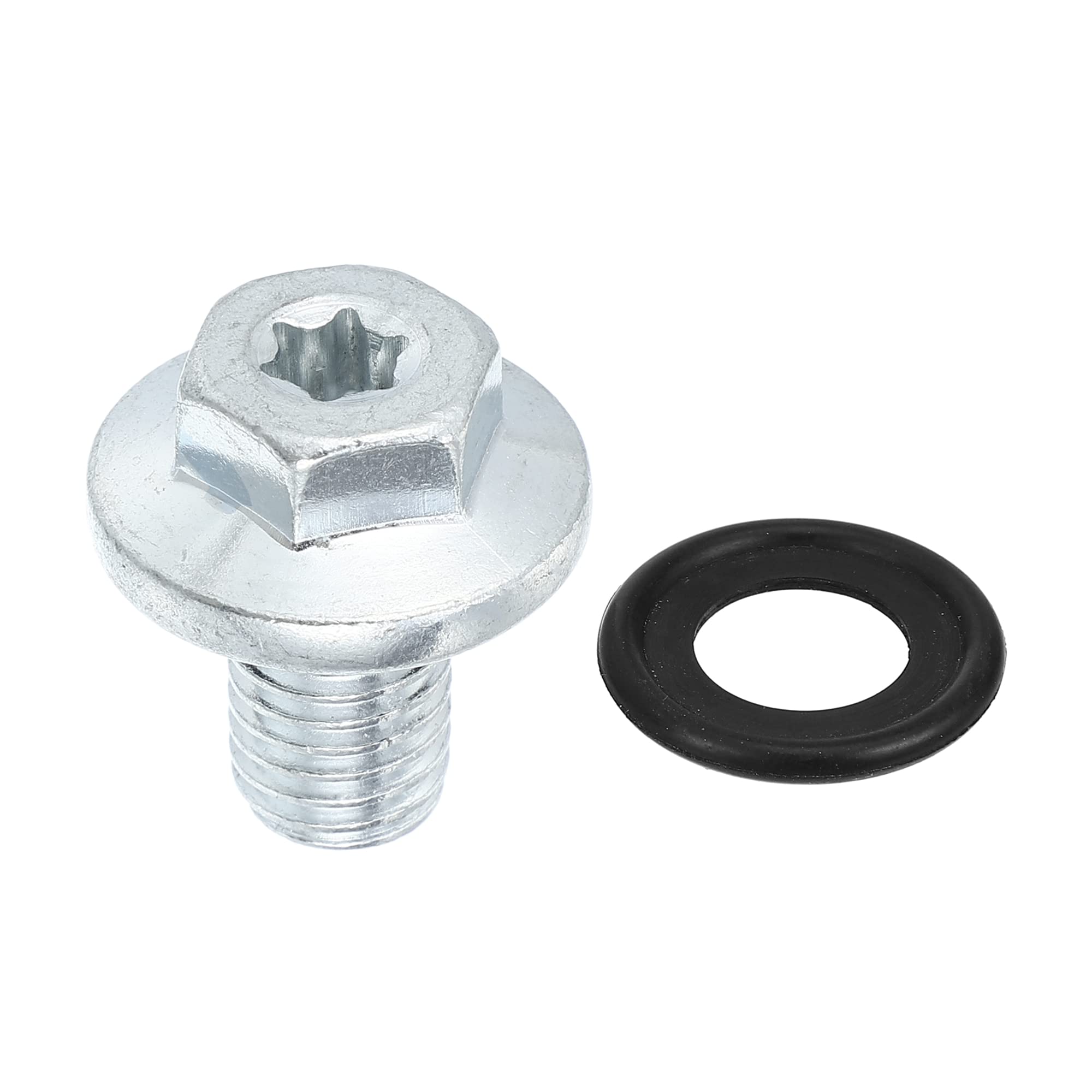 X AUTOHAUX M12x1.75 Steel Engine Oil Drain Plug Screw for Chevrolet Silverado 1500 2500 3500 HD Malibu S10 Monte Carlo Silver Tone