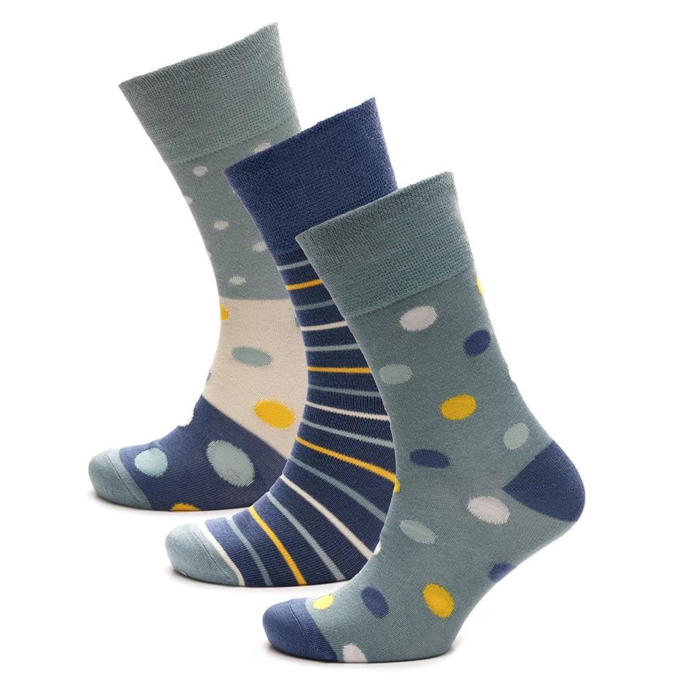 A2z Women's Spotty 3 Pack Bamboo Socks Non Elastic Comfort Top Soft Breathable - Socks Lds 1345 3 Pack 4-8