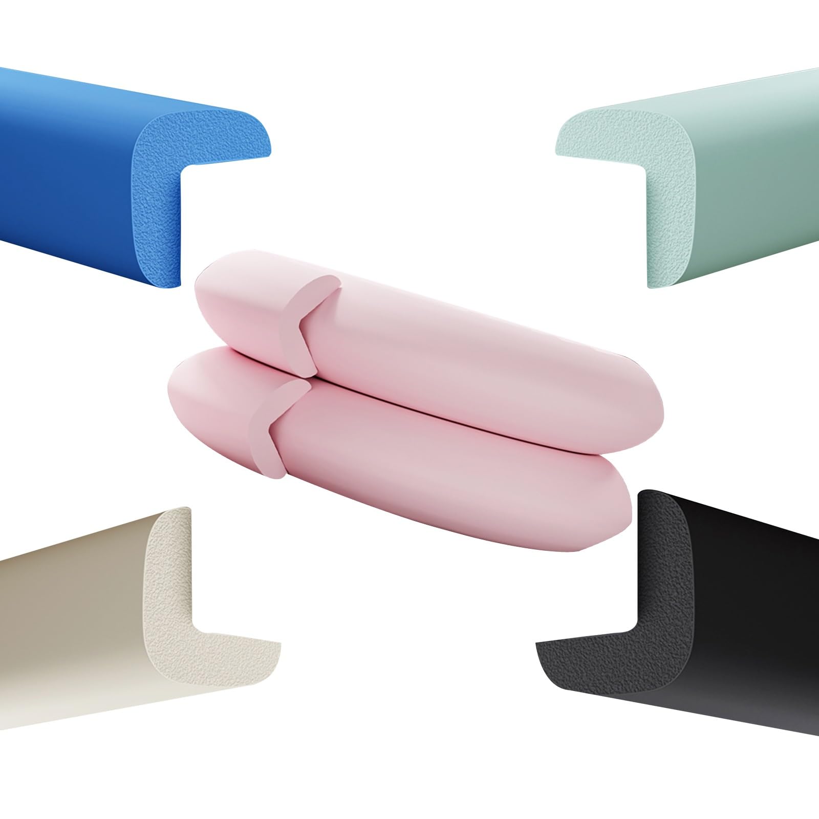Furniture Corner Guard Edge, Sharp Edge and Furniture Guard Corner U Shape,for Furniture and Tables Protector(Pink,10M)