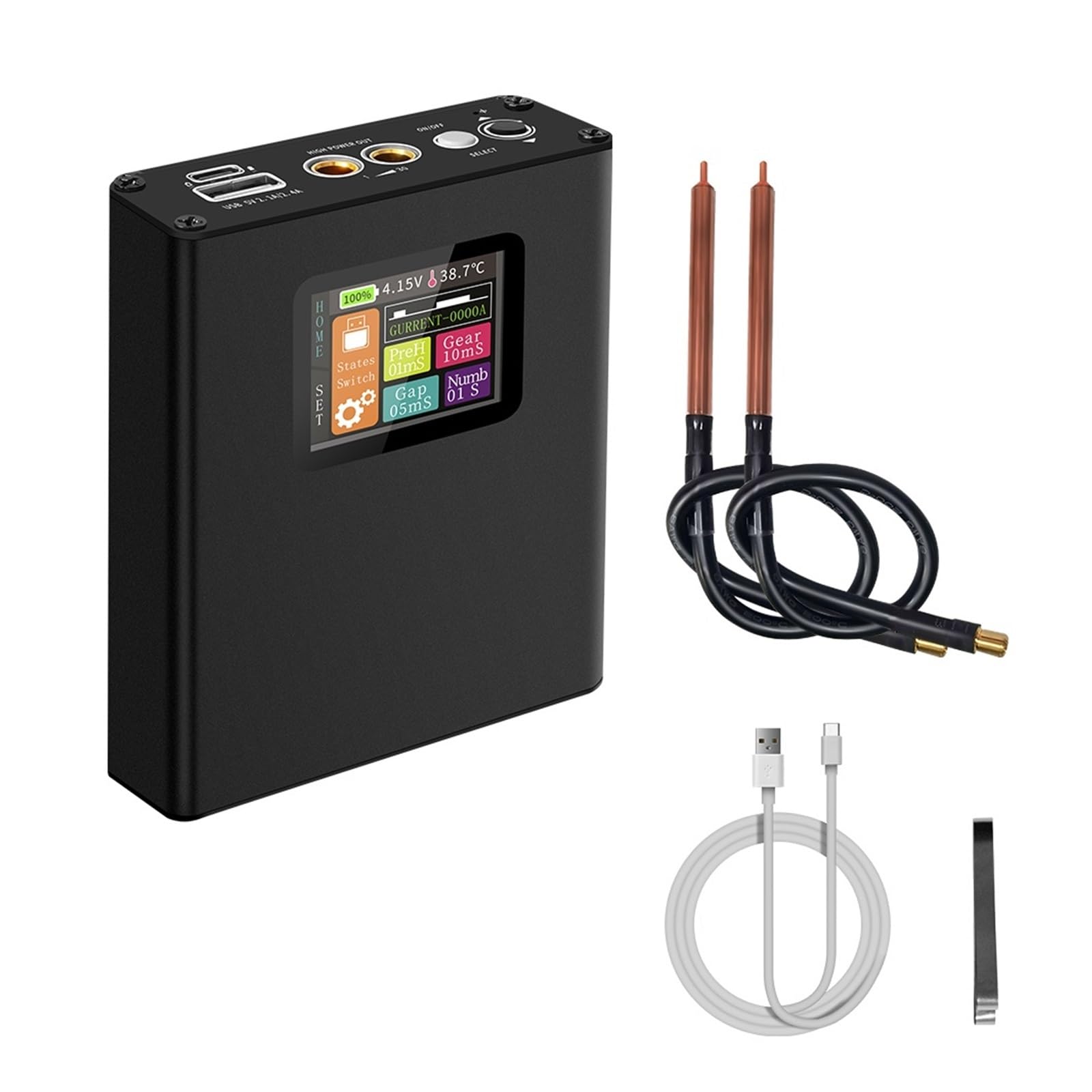 30 Gear Spot Welder Machine 0.1-0.15mm Nickel Welding Handheld Digital Display Lithium Battery The Weld is Strong