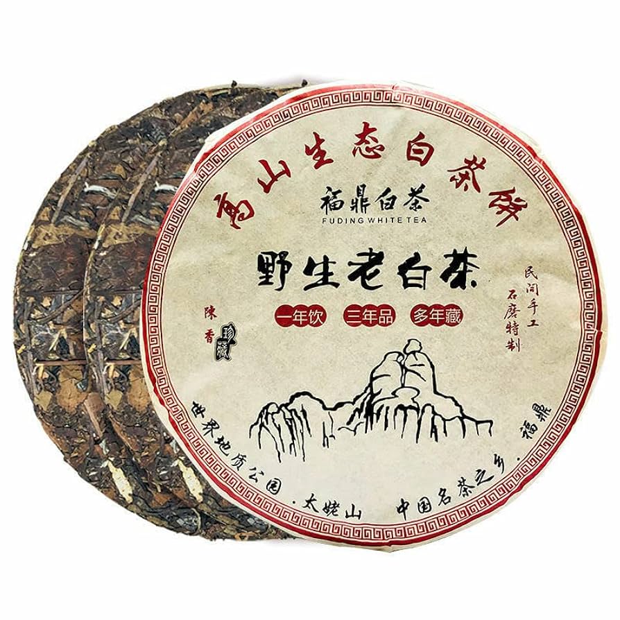Amazon.co.jp: 高山白茶餅 寿眉(プレムアム) 野性熟成白茶 福鼎