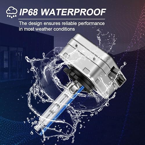 Vista 42 de Erato D1S Bombillas de xenón para faros delanteros, 6000K 35W blanco diamante alto y bajo, bombillas de repuesto para automóvil de 12 V, paquete de 2