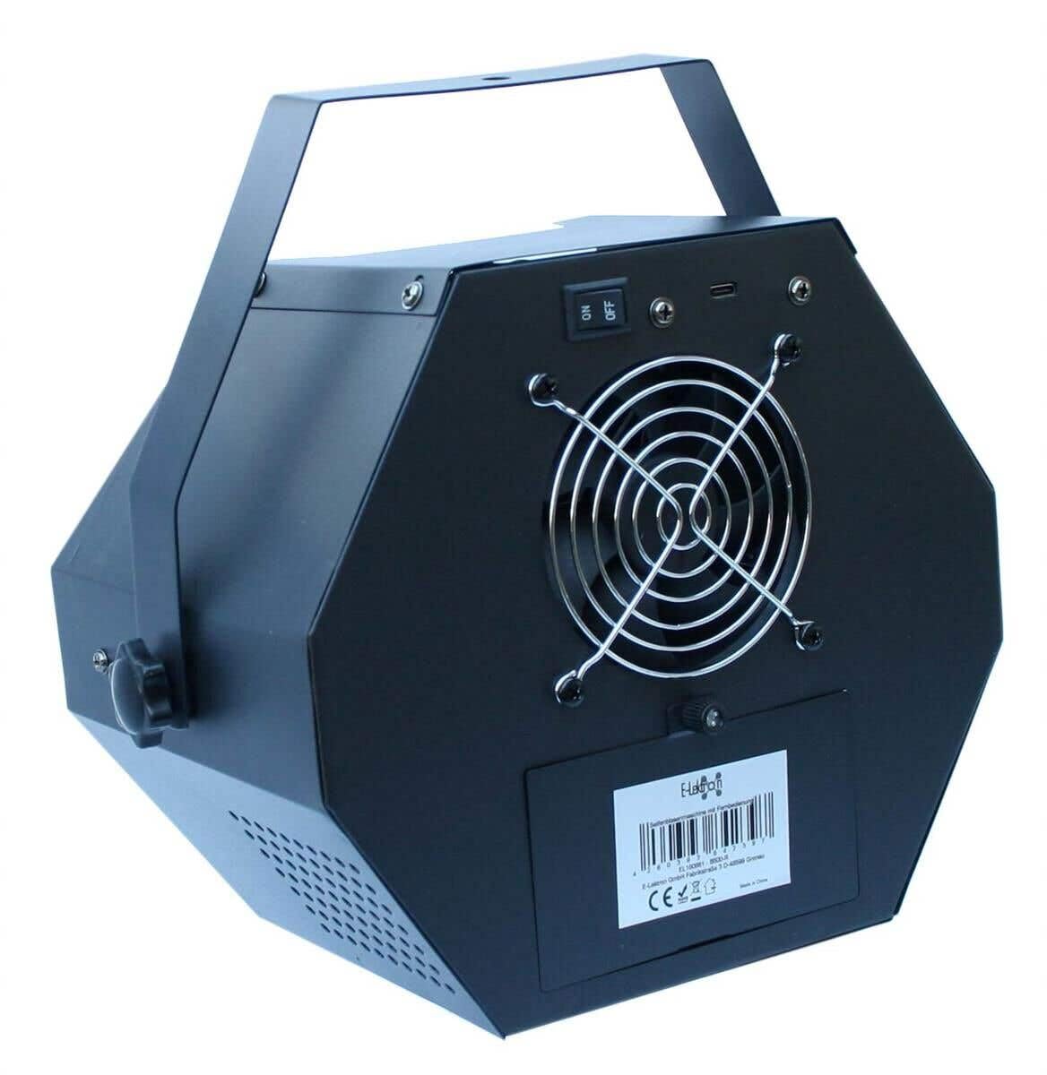 E-Lektron B500-R Seifenblasenmaschine mit Fernbedienung – Bubble Machine mit 2 l Flüssigkeit – Netz-, Batterie- & Powerbank-Betrieb – für Party, Hochzeit, Kinder & Garten