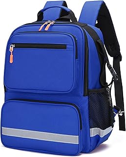 First Aid Backpack Medical Emt First Responder Bag Empty Ems Emergency Home Health Hiking Trauma Travel Camping (Medium, Navy Blue)