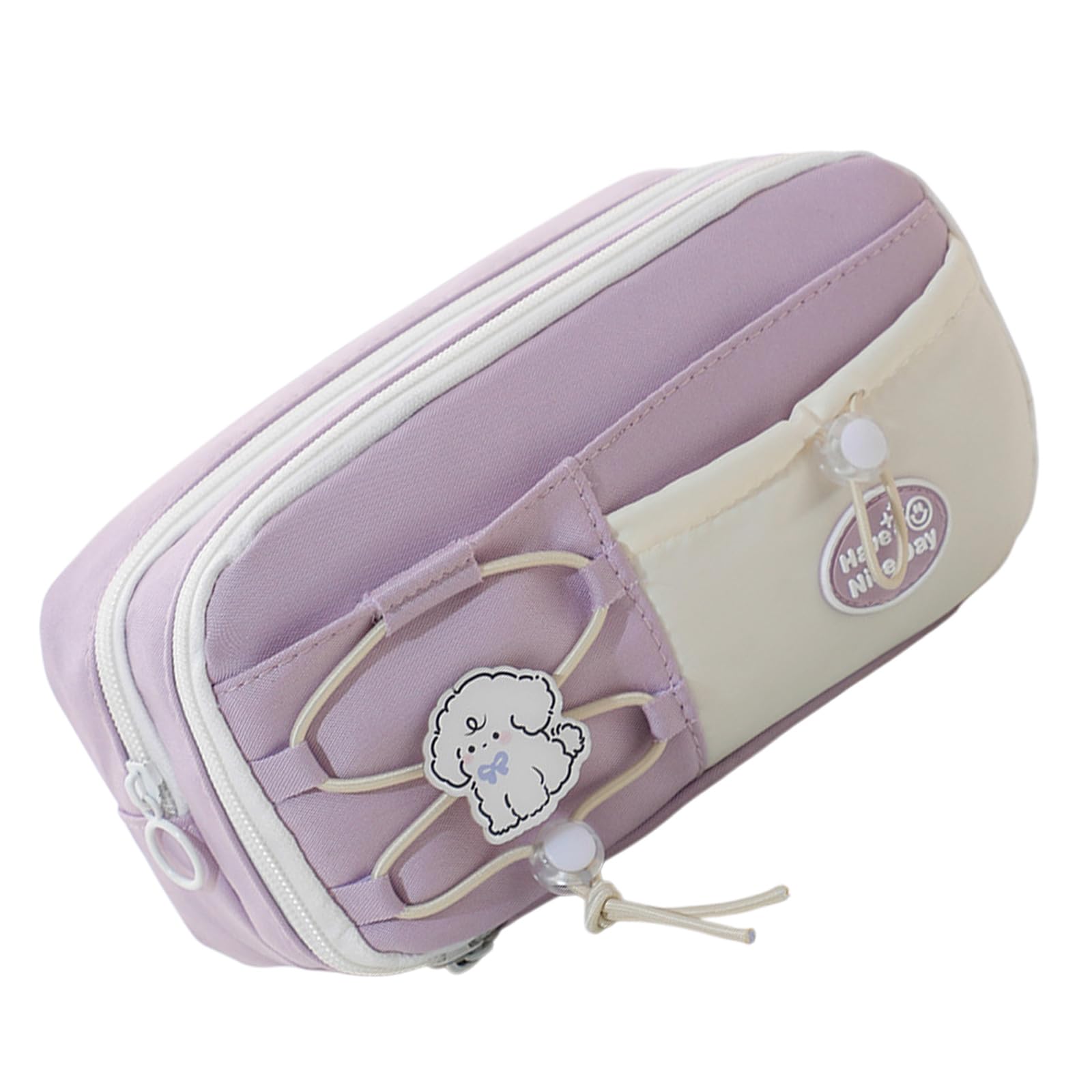 Tsophreniq Capacity Pencil Case 8 Section Polyester Pen Pouches Multilayer Organiser Bag for School 23x12x8cm Pouches