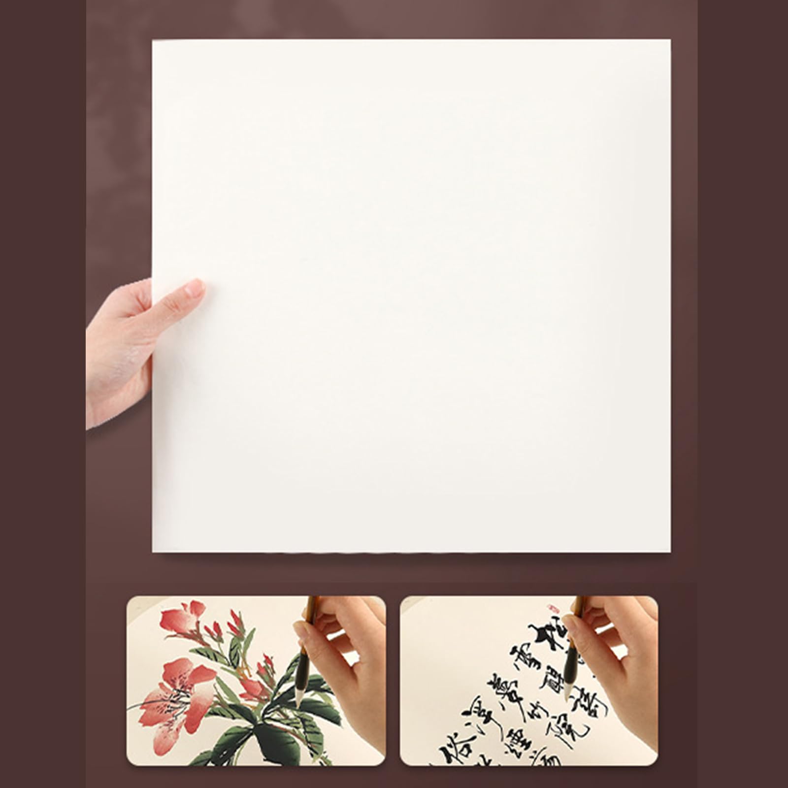 TENYELE 100 Sheets Chinese Xuan Paper 35x34cm Chinese Inks Painting Rice Paper Sumi Writing Paper