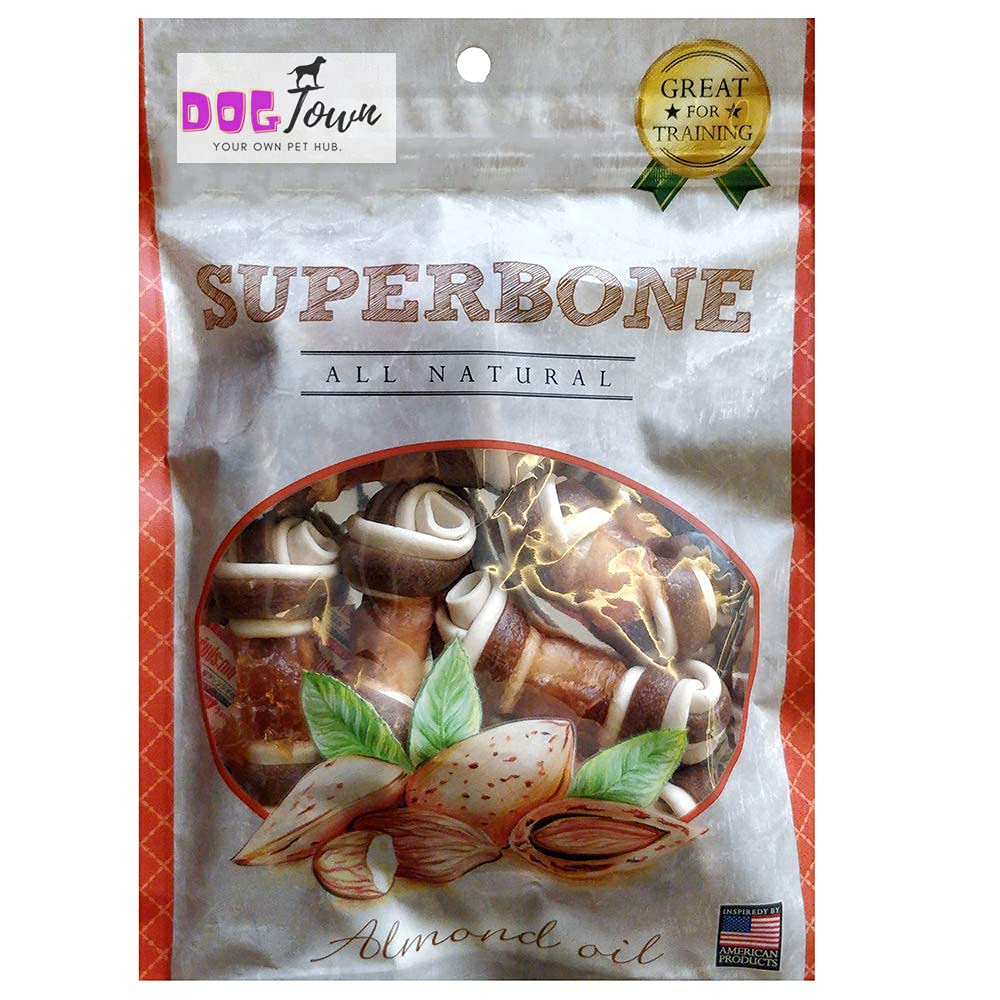 DOGTOWN Superbone All Natural Chicken Knotted Bone Dog Treat, 7 in 1 Dog Treat (Pack of 4) (Almond Oil) (B09FZ6N3DZ) Amazon Price History, Amazon Price Tracker