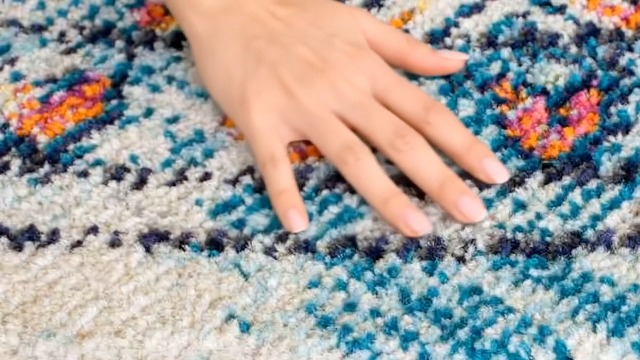 Tapete SAFAVIEH 9x12 pies, diseño Boho Chic, crema y azul miniatura 7