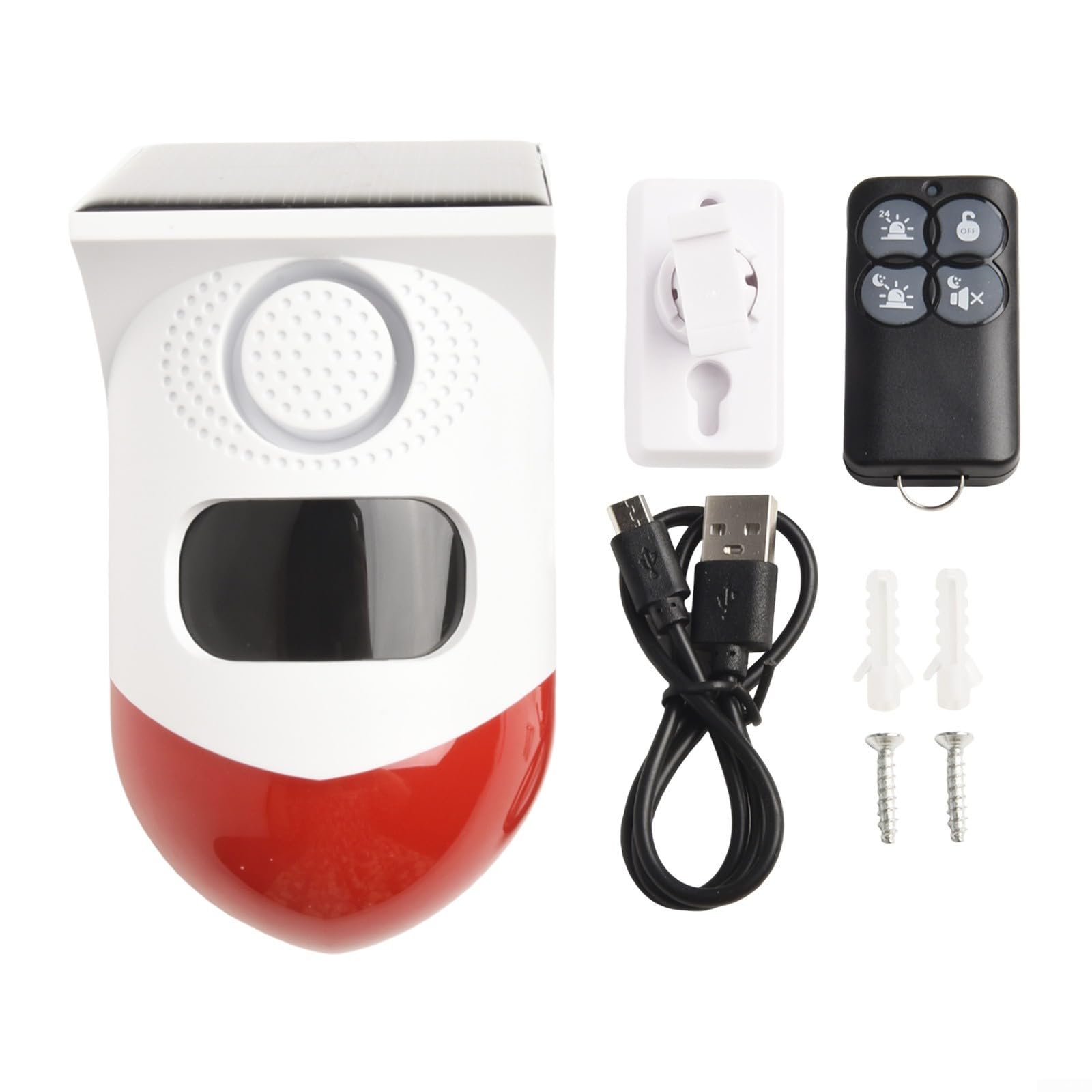 Bewegungsmelder Alarm Solar 120dB Fernbedienung 100m