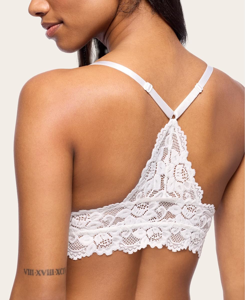 Katie Triangle Bralette for Women, Unpadded and Unlined Wireless Bra, Perfect Adjustable Everyday Lace Lingerie - Image 2