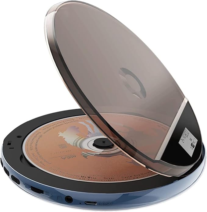 CCHKFEI Portable CD Player Rechargeable 1800mAh Personal Compact Music