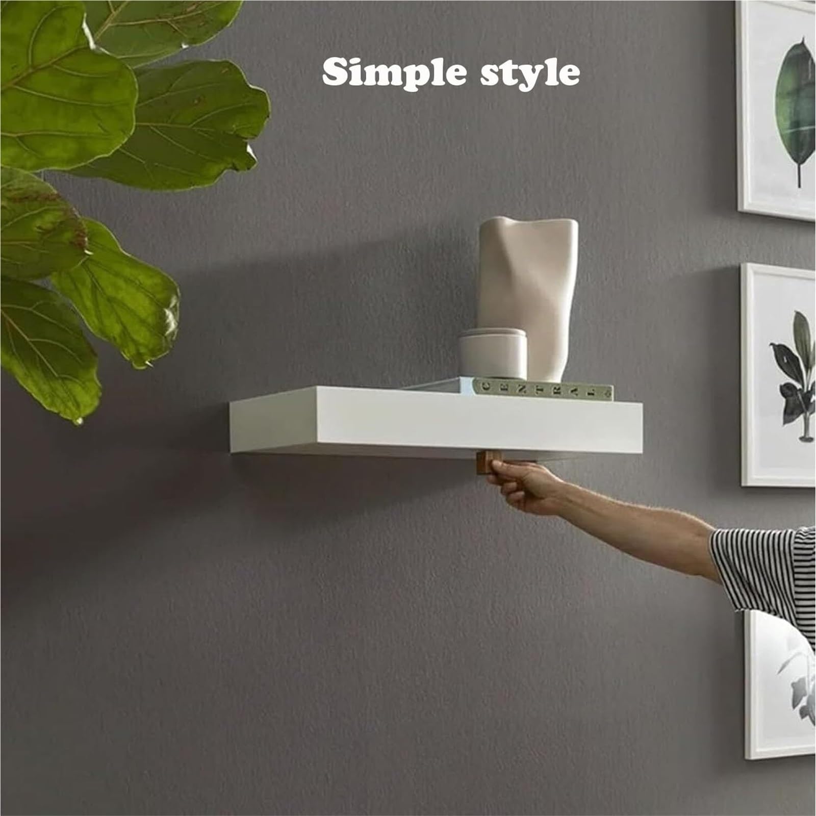 Mensola con Cassetto Segreto 1 ripiano Moderno con Scomparto Nascosto, Mobile con Scomparto Segreto