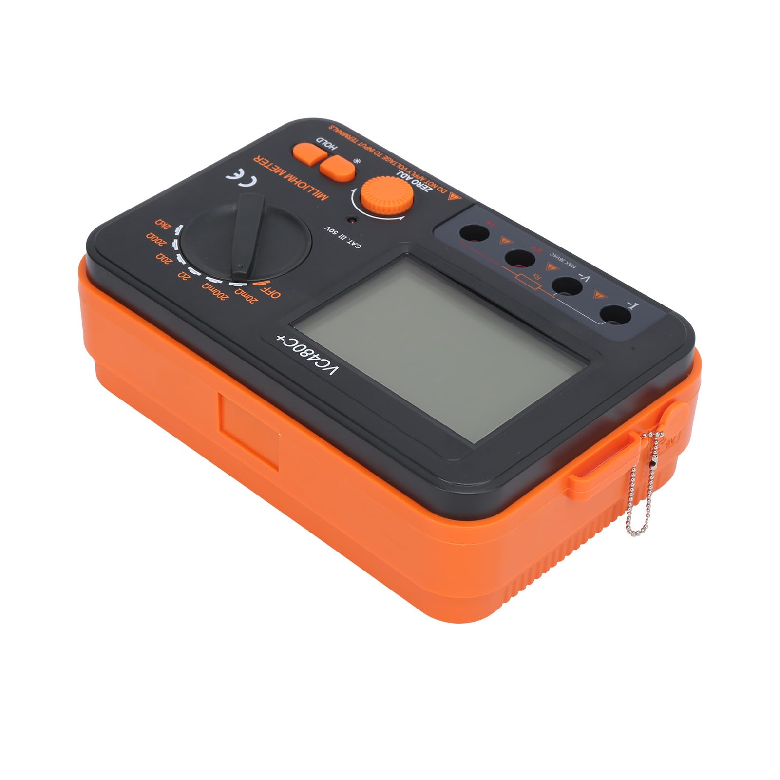 VC480C Probador Digital de Miliohmímetro de 6 Rangos, Medición de Baja Resistencia en CC con 4 Cables, Pantalla LCD Grande, Portátil y Ligero para Precisión y Aplicaciones Profesionales