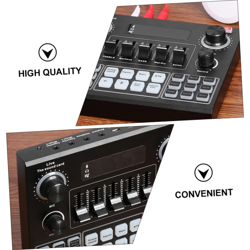 Mixer Audio Portatile Con Effetti Voce Per Smartphone e Computer Scheda Audio Per Streaming Live Facile Da Usare Design Ergonomico e Connessione Veloce