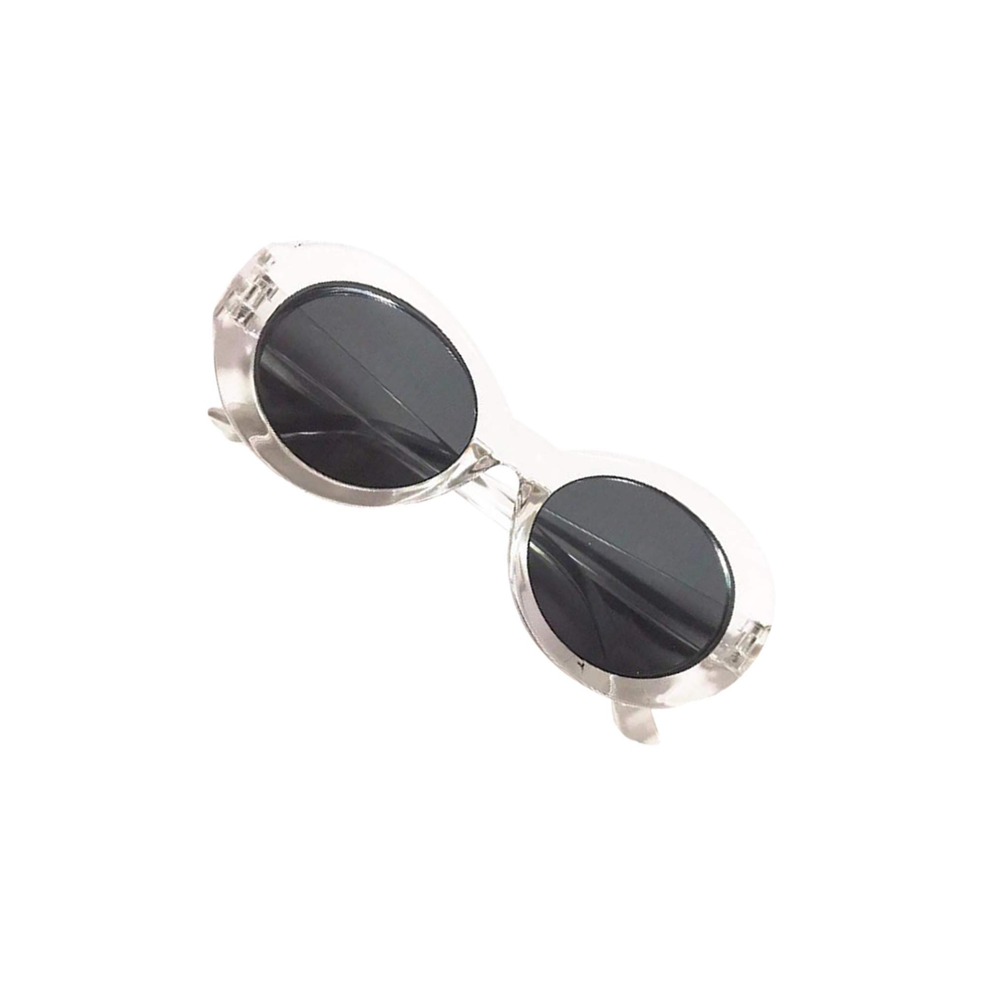 Lookatool LLC Women's Retro Vintage Clout Goggles Unisex Sunglasses Rapper Oval Shades Grunge Glasses As described C