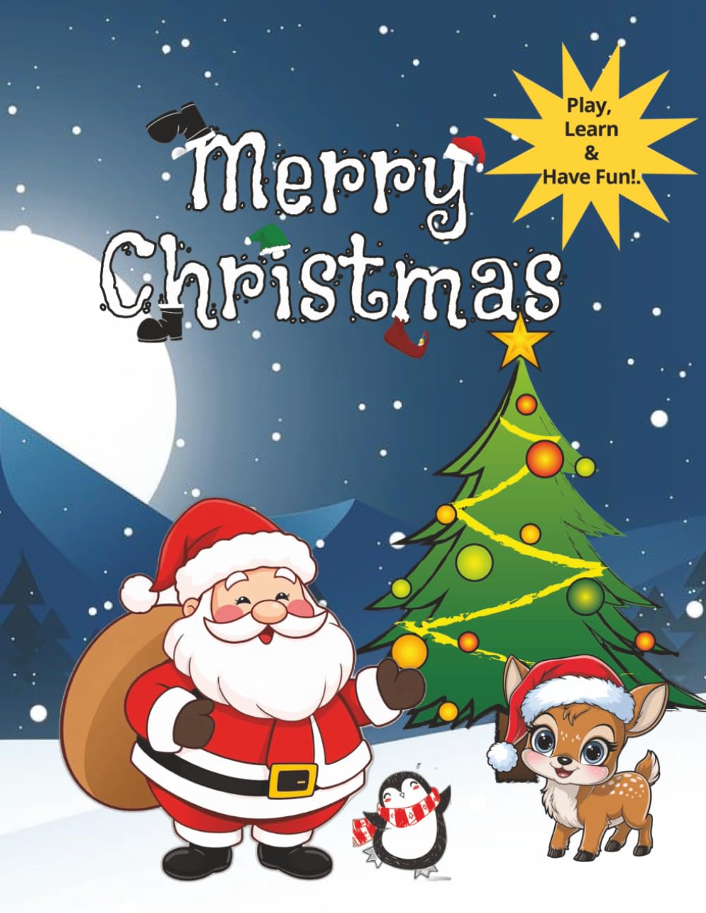 Christmas Adventures: Activity book: Discover Mazes, Word Searches, Coloring Adventures & More! Great for Kids 5+.
