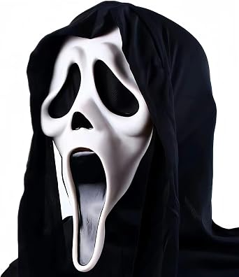 Halloween scary ghost mask - full head terrifying breathable ghost face mask, suitable as a costume for Halloween role-playing.