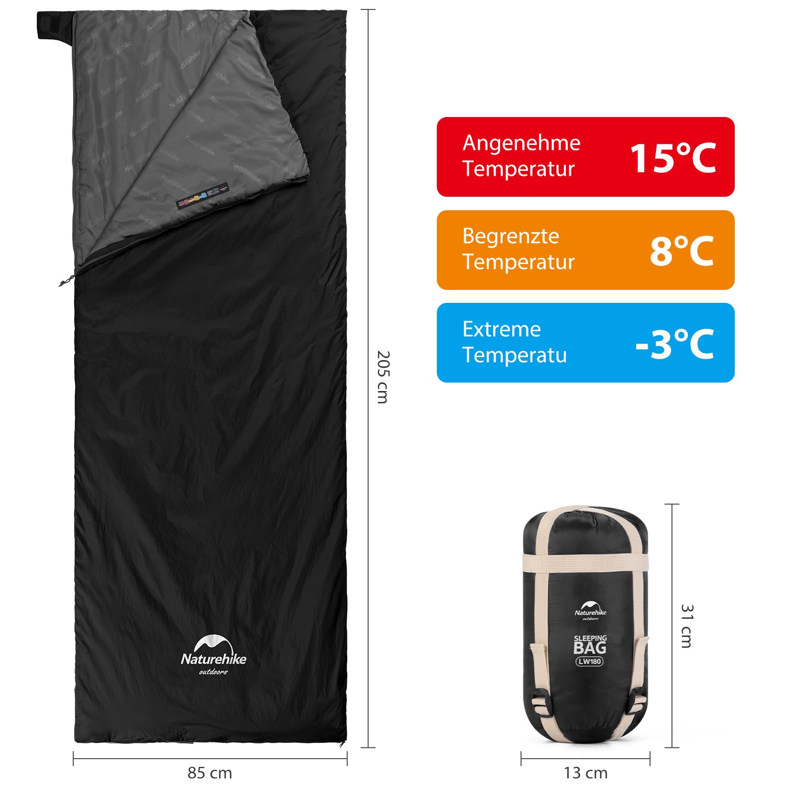 Sacco A Pelo 4 Stagioni Witnewrage - Impermeabile, Con Coperta In Pile, Leggero, Per Campeggio E Escursioni - Foto 10