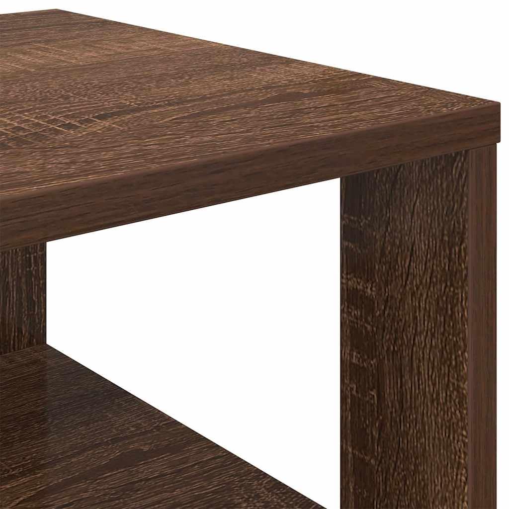 Schuhregal in Braun Eichen-Optik aus Holzwerkstoff, 61 x 32 x 87,5 cm, 60 kg Tragkraft, schmal platzsparend für Flur, Diele, Eingangsbereich, ordentliche Aufbewahrung für Sneaker und Stiefel
